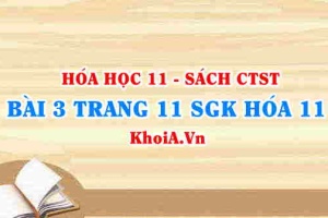 Bài 3 trang 11 SGK Hóa 11 Chân trời sáng tạo